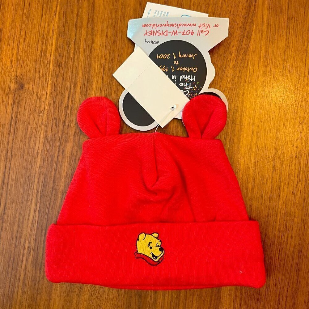 Vintage NWT Winnie the Pooh Infant Cap 2000's Disney Millennium Celebration